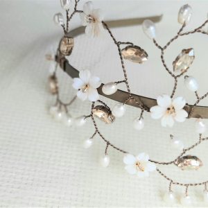 ACCESSORIO PER CAPELLI Fermagli Sposa Diadema Gioielli Perle Fiore  Cristallo EUR 16,95 - PicClick IT